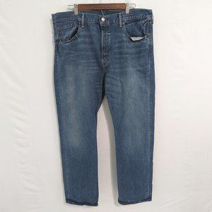 Levi's Mens 501 Jeans Mid Wash Straight Leg Button Fly 38x30